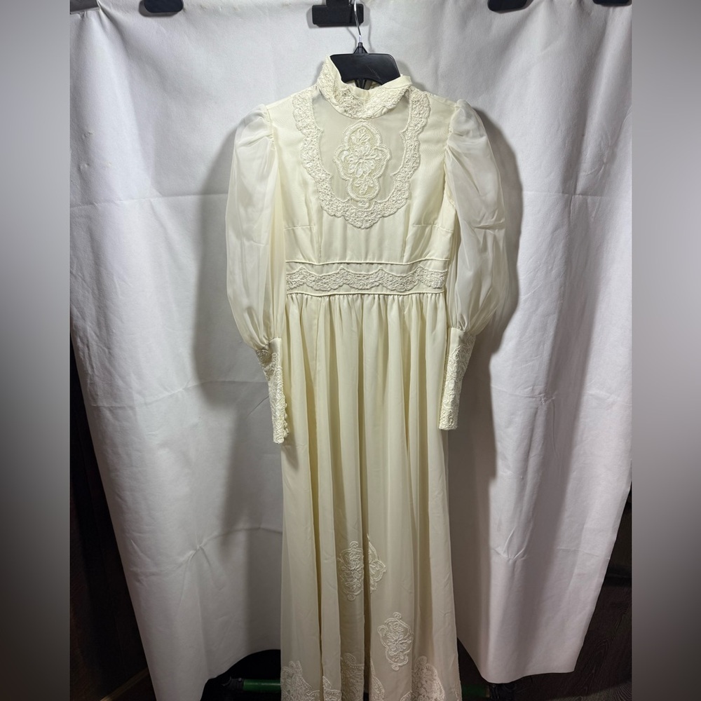 Vintage Rare Jessica McClintock Gunne Sax with Headress Cottage core / Boho